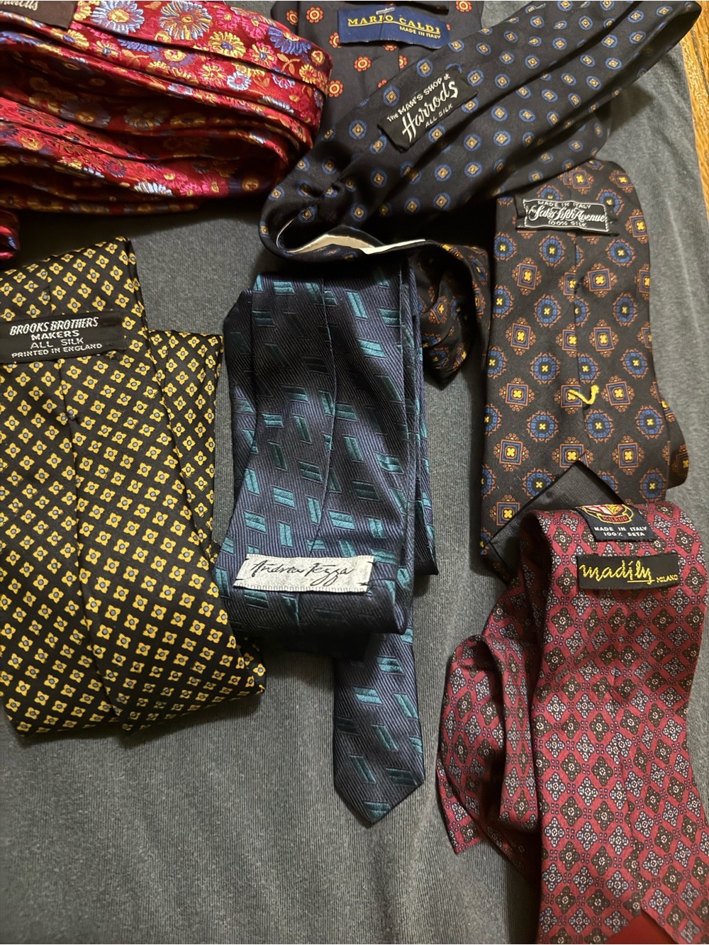 Vintage Silk Italy Ties Lot Brook’s Brother’s Neiman Marcus Harrod’s